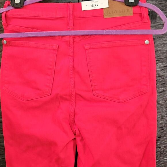 NWT Judy Blue Red High Waist Jeans Size 27 - Picture 7 of 12